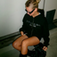 The Black Rhinestone Zip Up